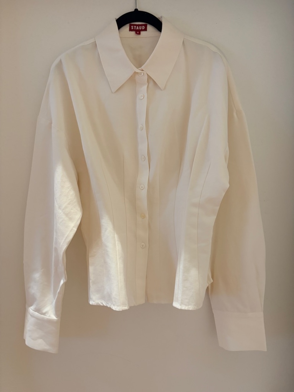 STAUD Cream Ophelia Button-Down Shirt - Picture 2 of 5